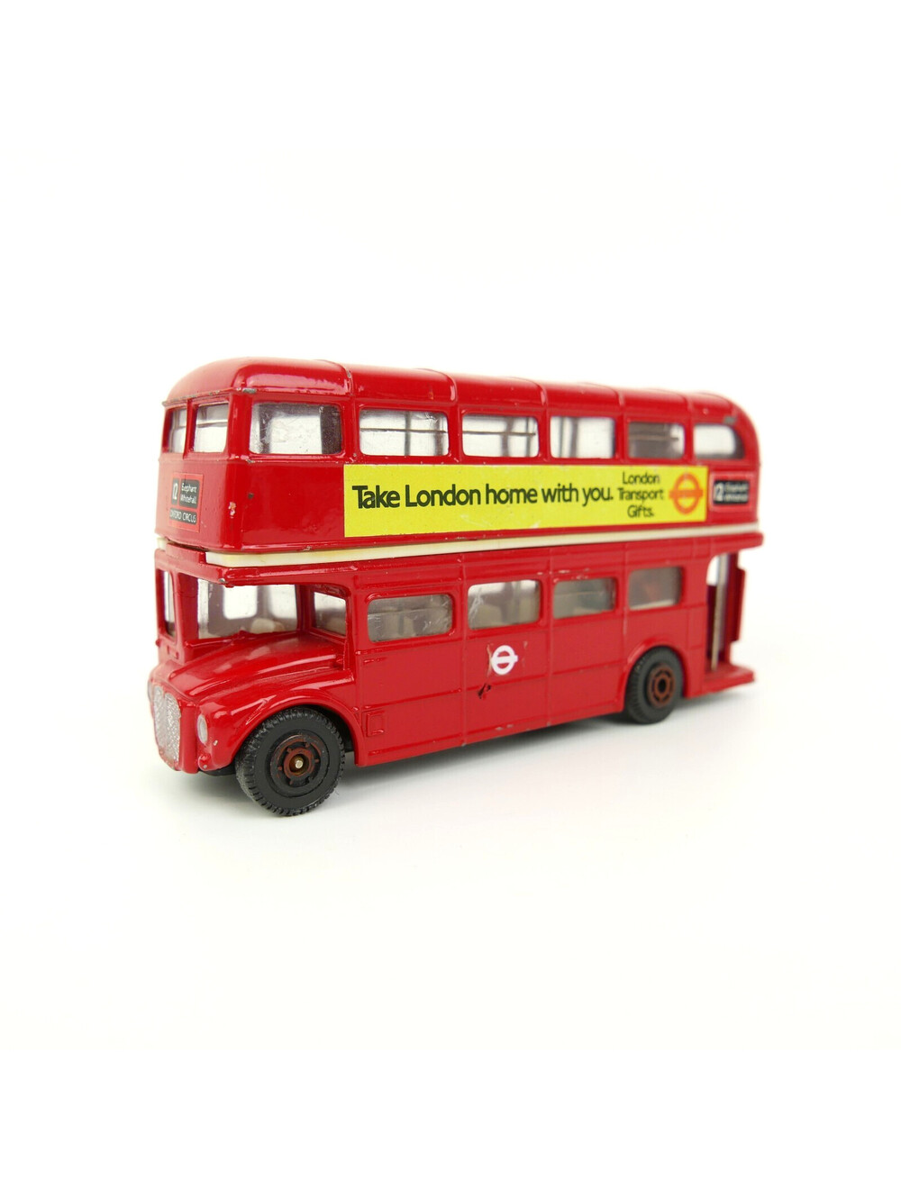 Vintage London Transport Routemaster Double Decker Bus Diecast Toy Red Route 12